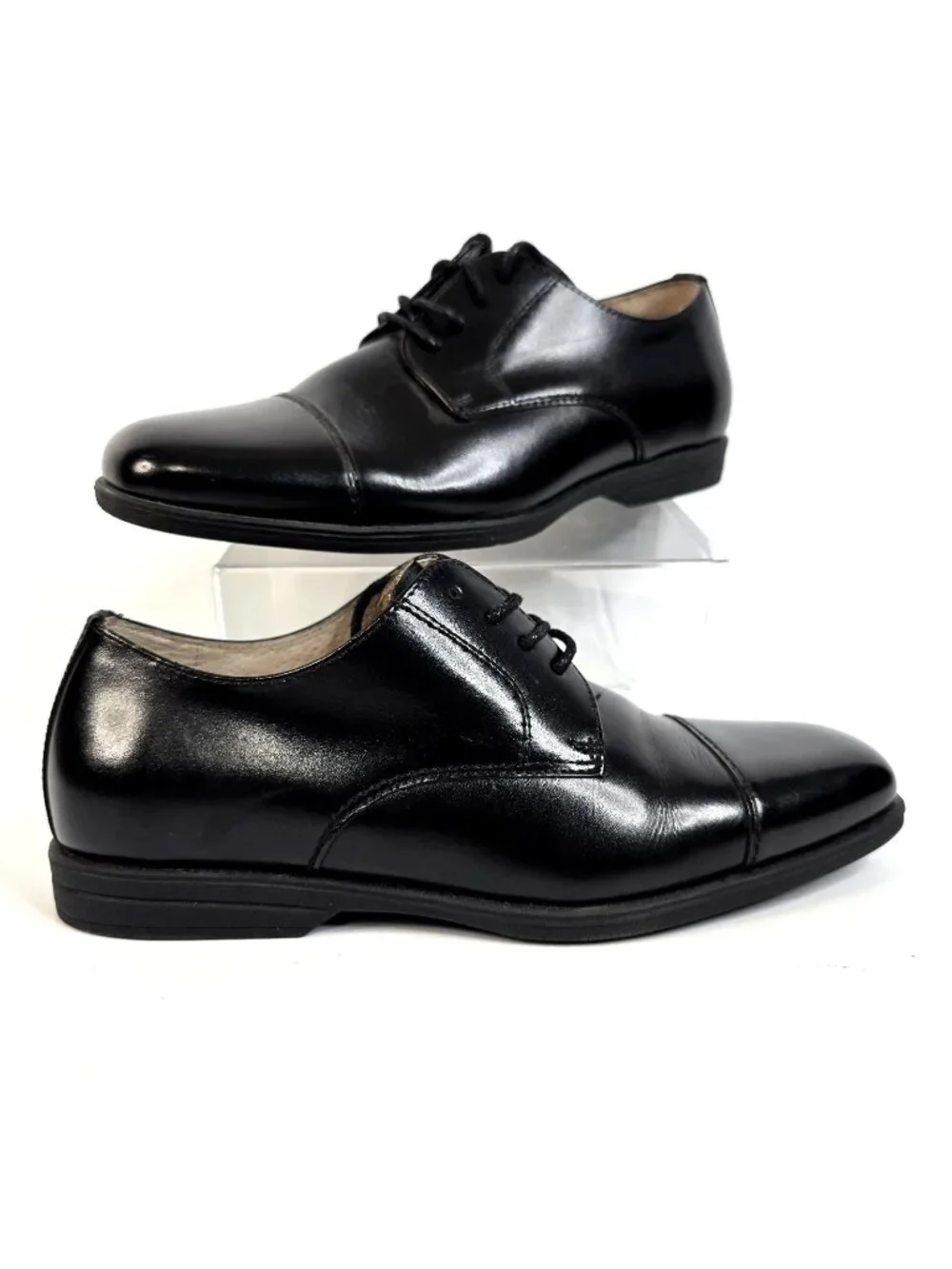 Florsheim Rolan Cap Toe Black Dress Oxford Shoes Boy's Size 6